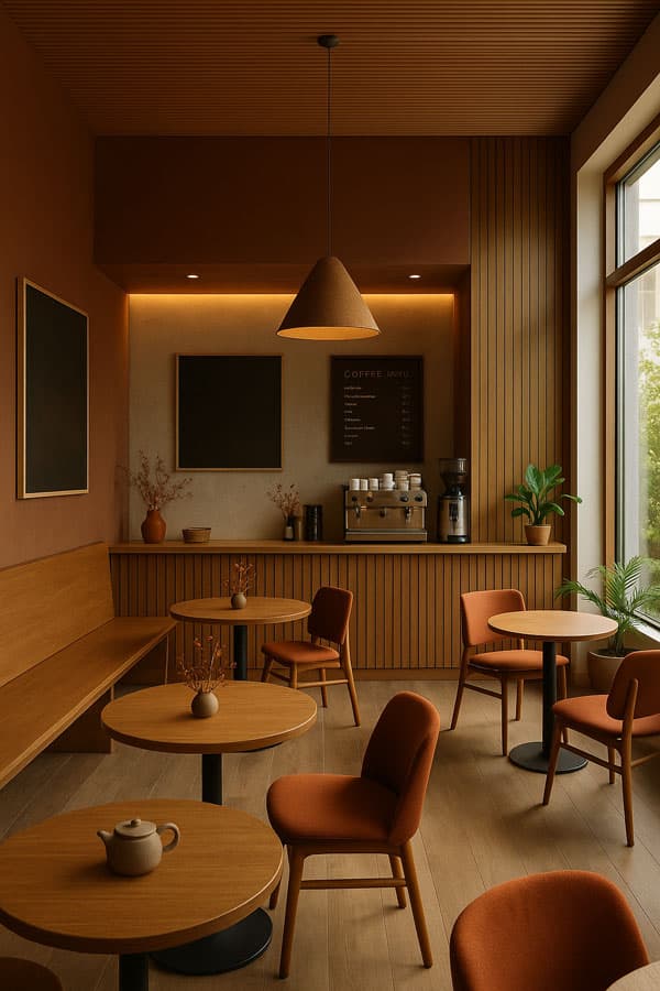 Coffee bar and lounge area for networking and relaxation